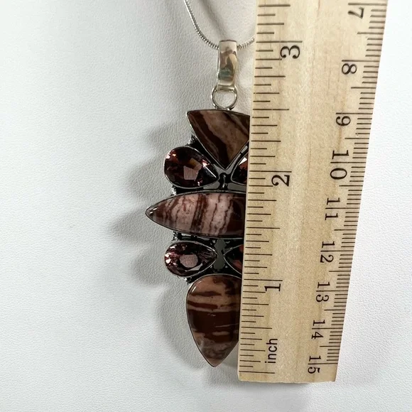 XL 925 Coconut Jasper Pendant & bracelet Set - Picture 5 of 7